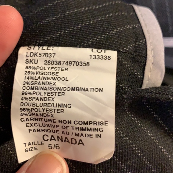 Black/Gray Pencil Skirt Pinstripe Loveliness - Picture 7 of 7